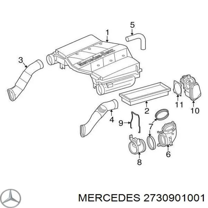 2730901001 Mercedes корпус повітряного фільтра