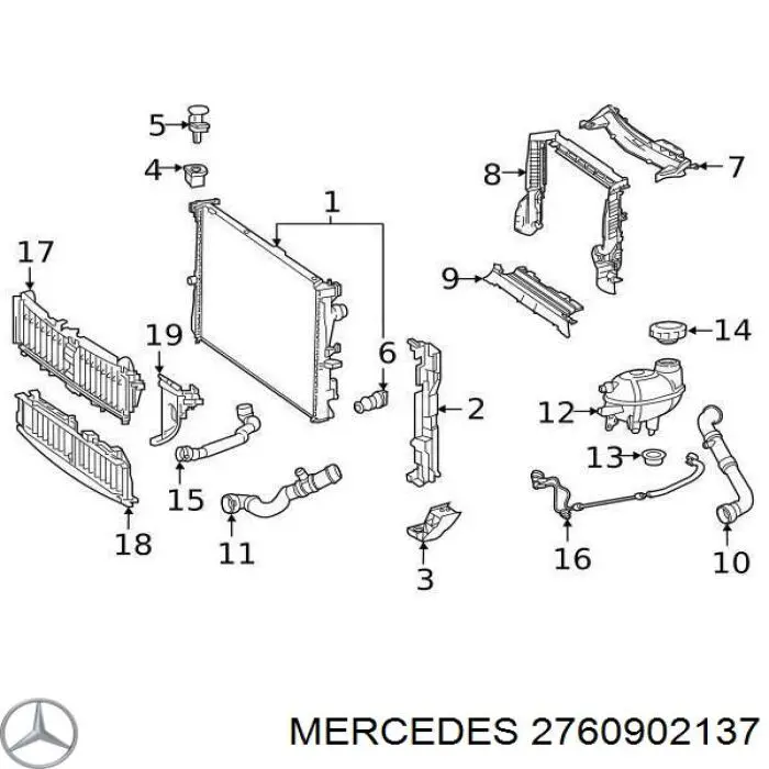 Патрубок повітряний, вихід повітряного фільтра Mercedes A2760902137 ціна, від 87.47 USD
