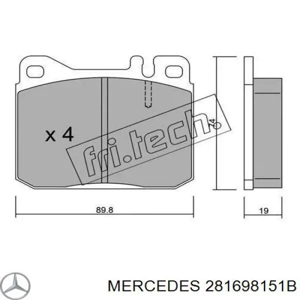 Колодки гальмівні передні, дискові 281698151B Mercedes