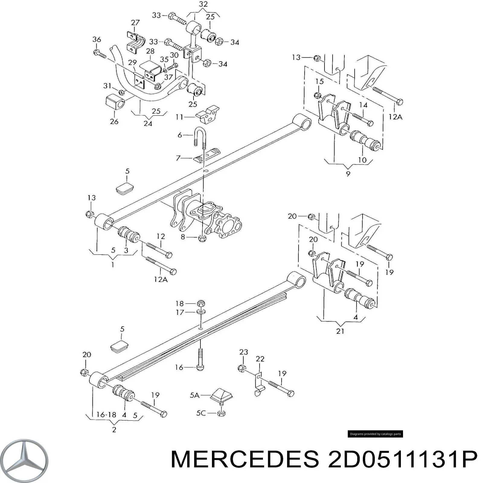 2D0511131P Mercedes ресора задня