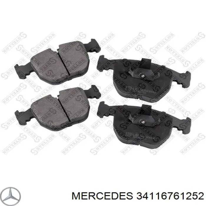 Колодки гальмівні передні, дискові 34116761252 Mercedes