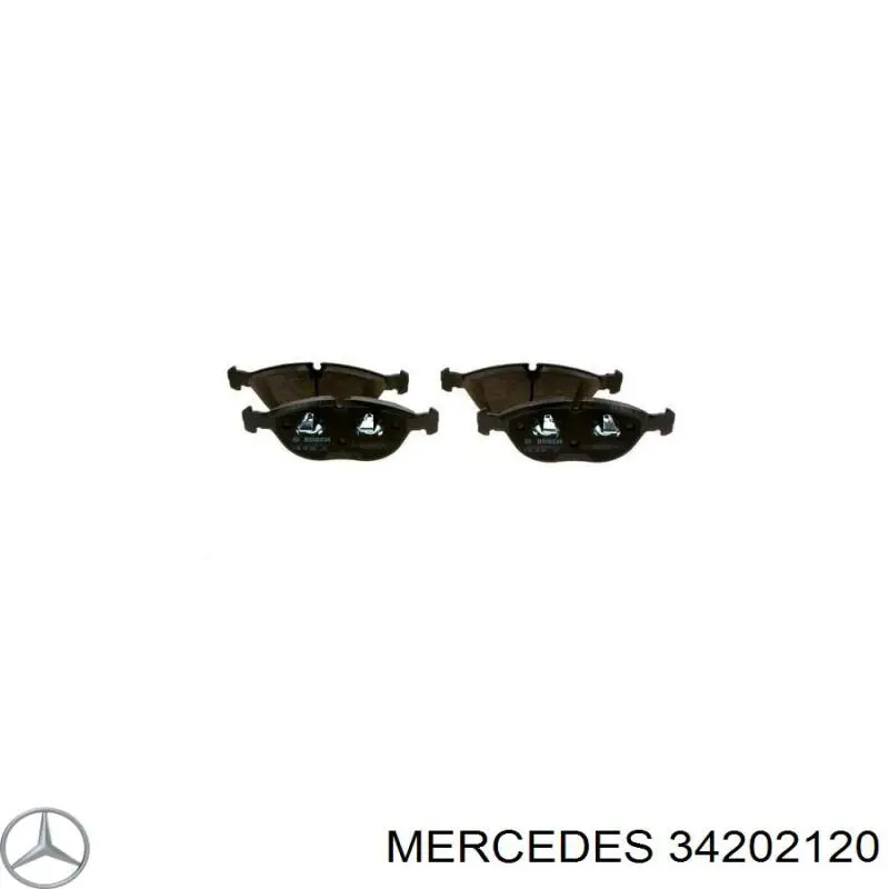 Колодки гальмівні передні, дискові 34202120 Mercedes