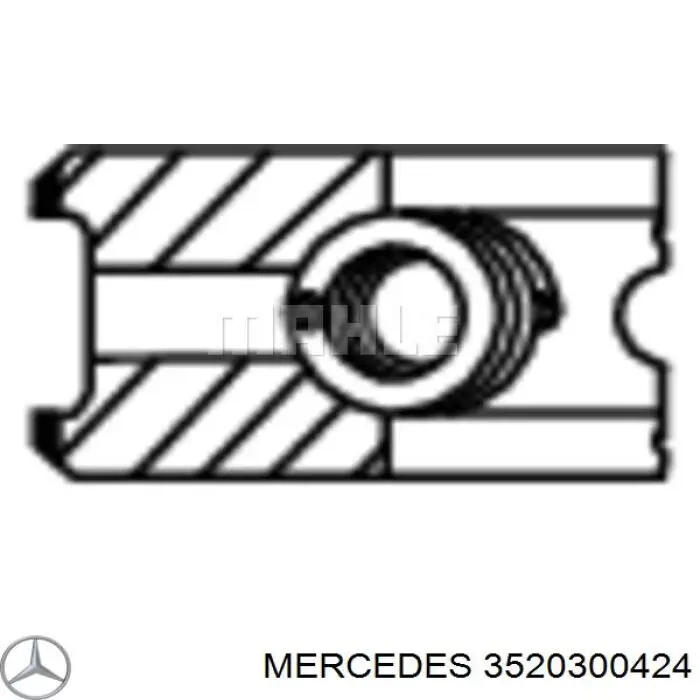 Кільця поршневі на 1 циліндр, STD. Mahle Original 00280N9 ціна, від 19.31 USD