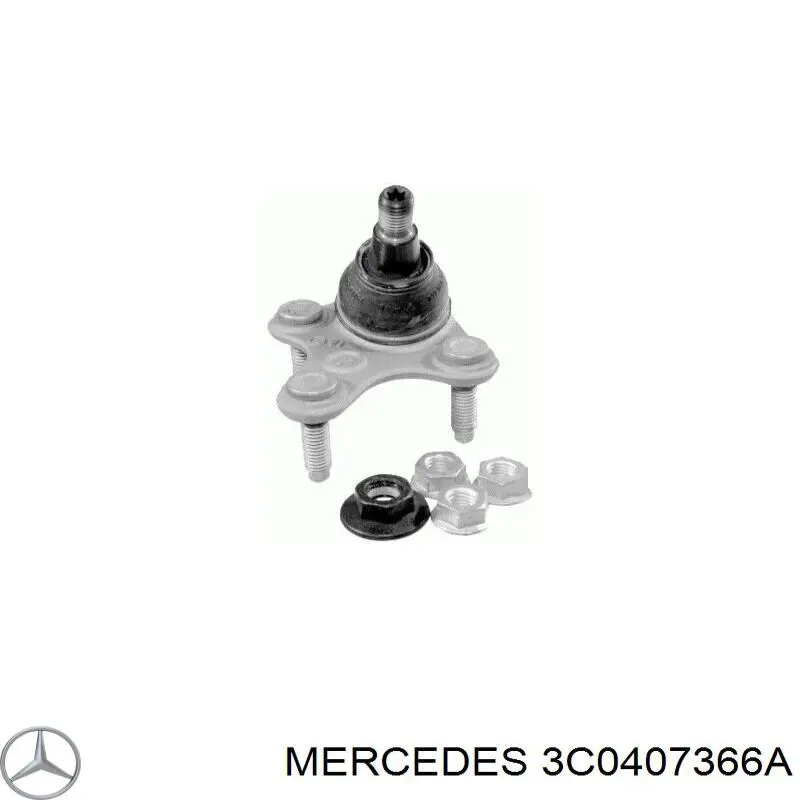 Кульова опора, нижня, права 3C0407366A Mercedes