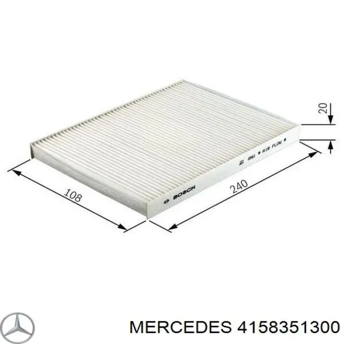 Фільтр салону 4158351300 Mercedes