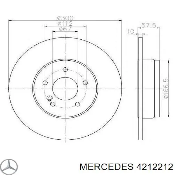 Диск переднього гальма Mercedes 4212212 ціна, від 185.97 USD
