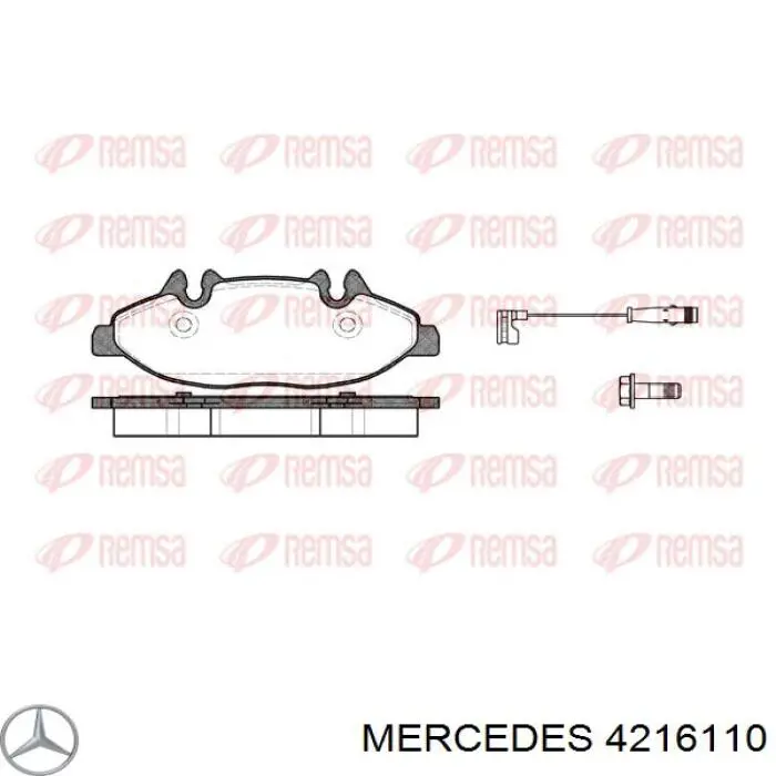 4216110 Mercedes колодки гальмівні передні, дискові