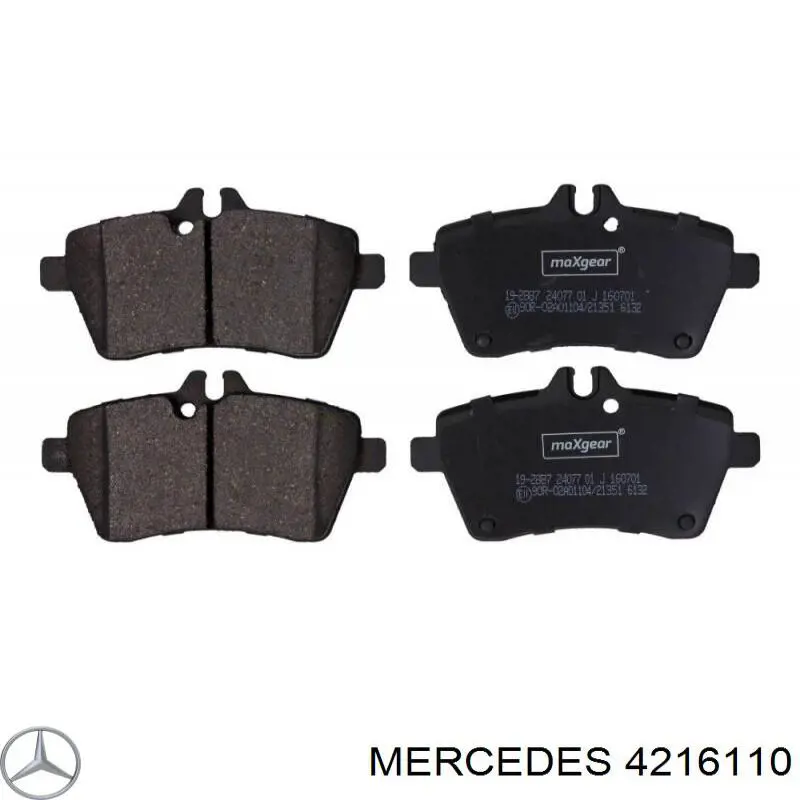 Купити 4216110 Mercedes Колодки гальмівні передні, дискові