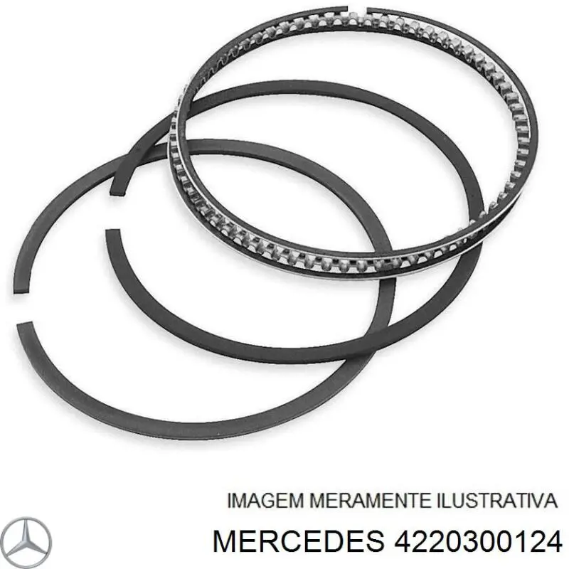 Купити A4220300024 Mercedes Кільця поршневі на 1 циліндр, STD.