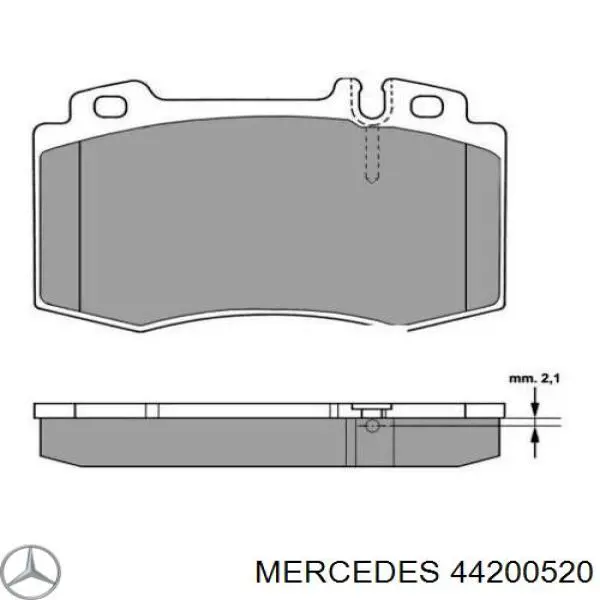 Колодки гальмівні передні, дискові 44200520 Mercedes