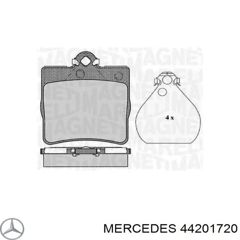 44201720 Mercedes колодки гальмові задні, дискові