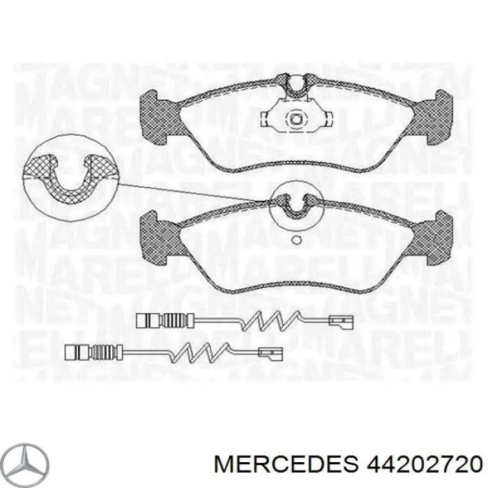 Задні гальмівні колодки 44202720 Mercedes