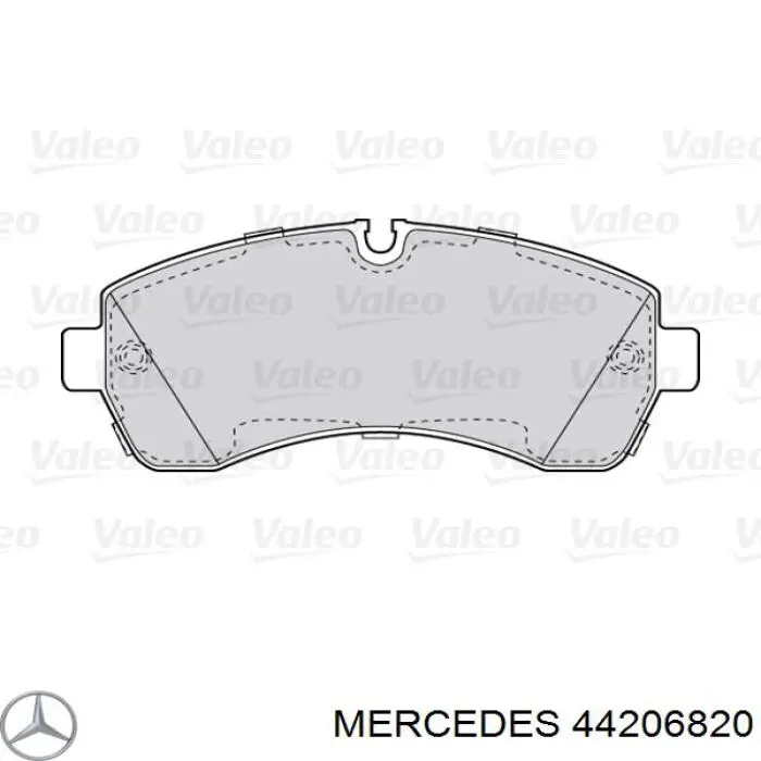 44206820 Mercedes колодки гальмівні передні, дискові
