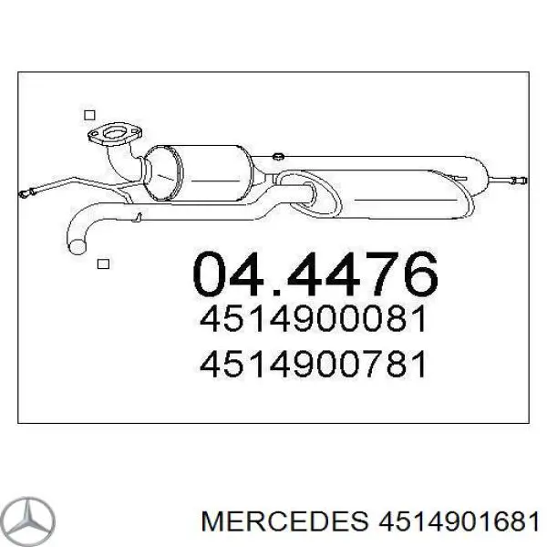 Купити A4514900981 Mercedes Перетворювач відпрацьованих газів