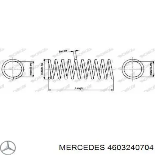 Пружина задня 4603240704 Mercedes