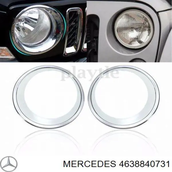 Рамка/облицювання фари лівої Mercedes A463884073105 ціна, від 29.20 USD