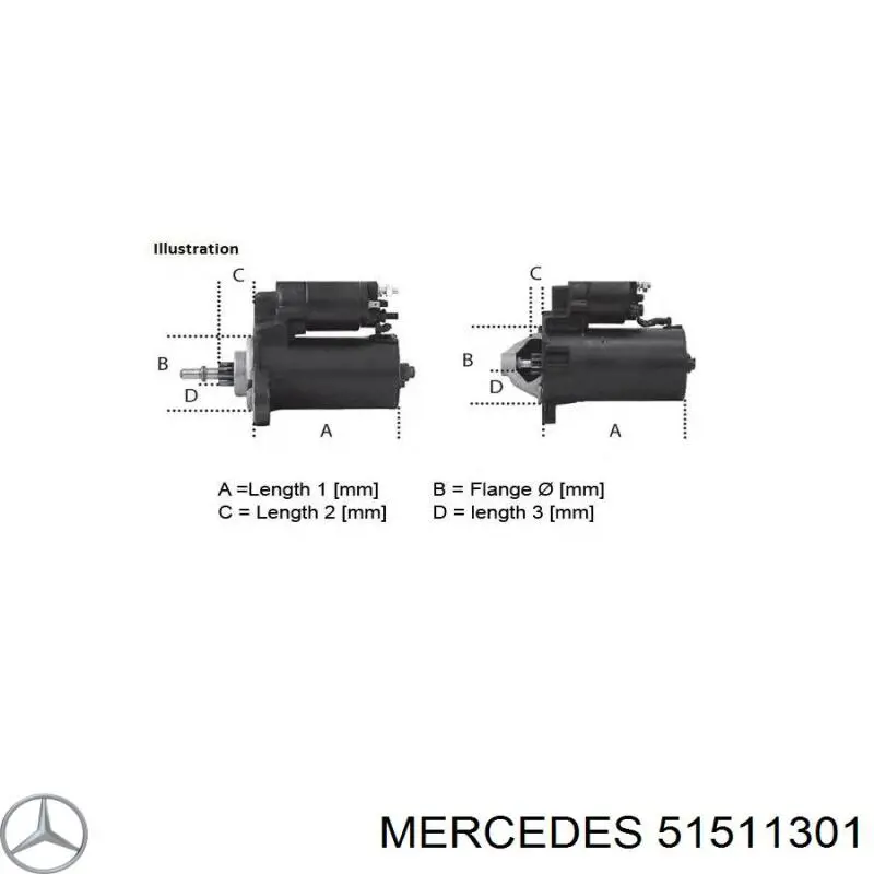 51511301 Mercedes стартер