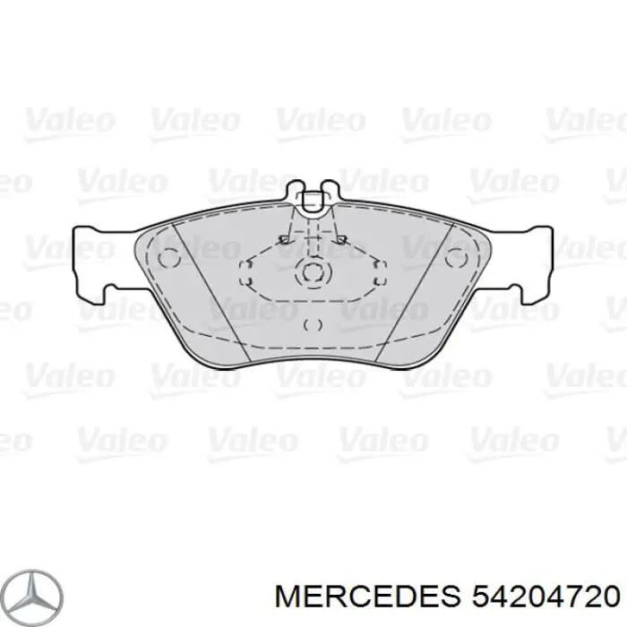 54204720 Mercedes Передні гальмівні колодки