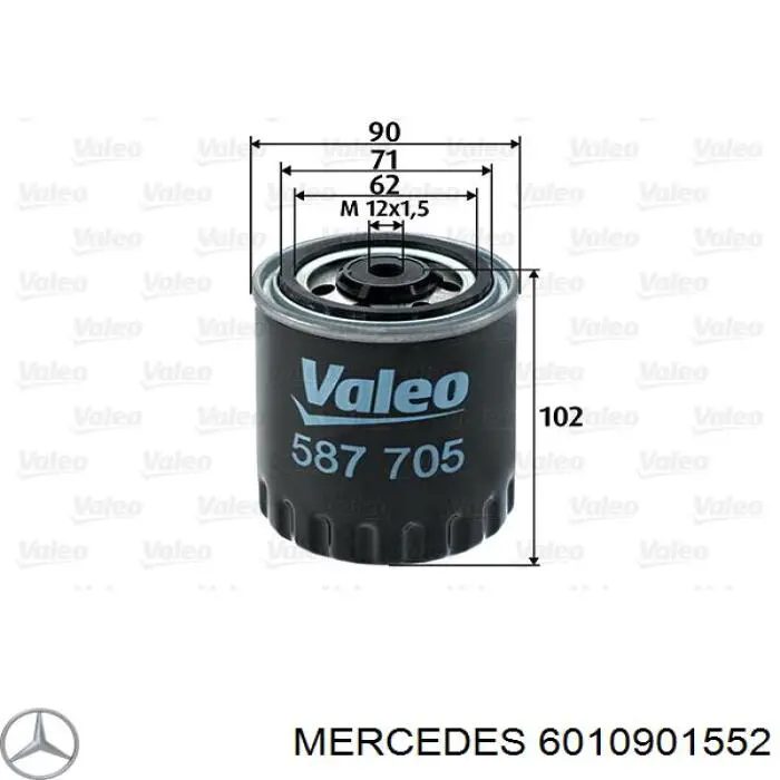 6010901552 Mercedes фільтр паливний
