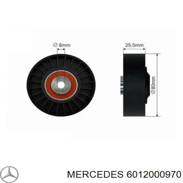 6012000970 Mercedes ролик натягувача приводного ременя
