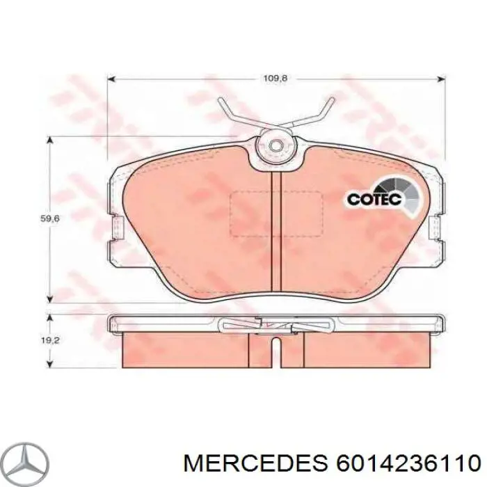 Купити A6014236810 Mercedes Колодки гальмові задні, барабанні