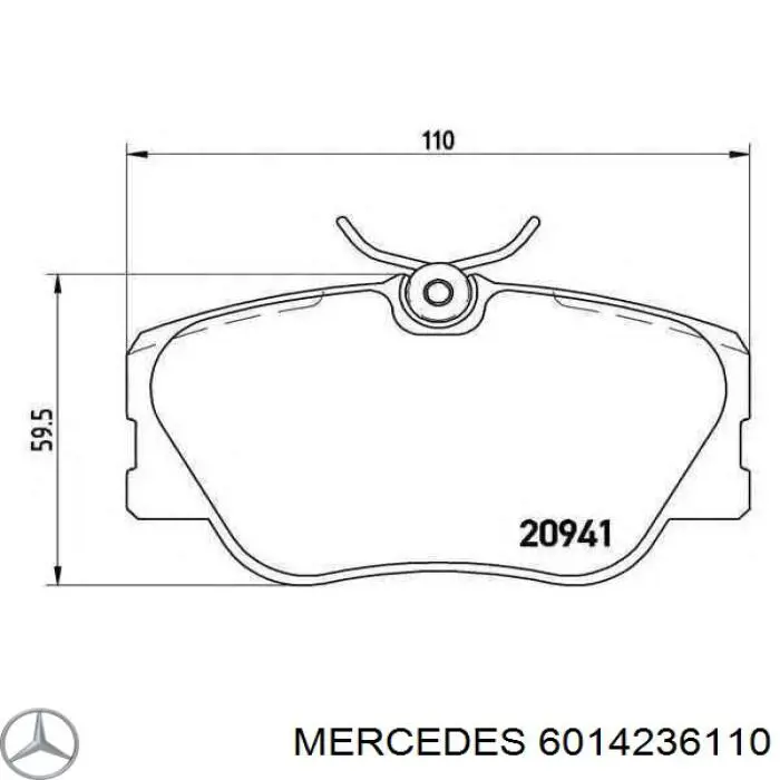 Колодки гальмові задні, барабанні A6014236810 Mercedes