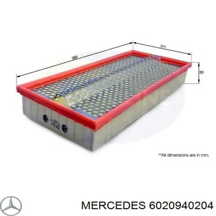 Фільтр повітряний 6020940204 Mercedes