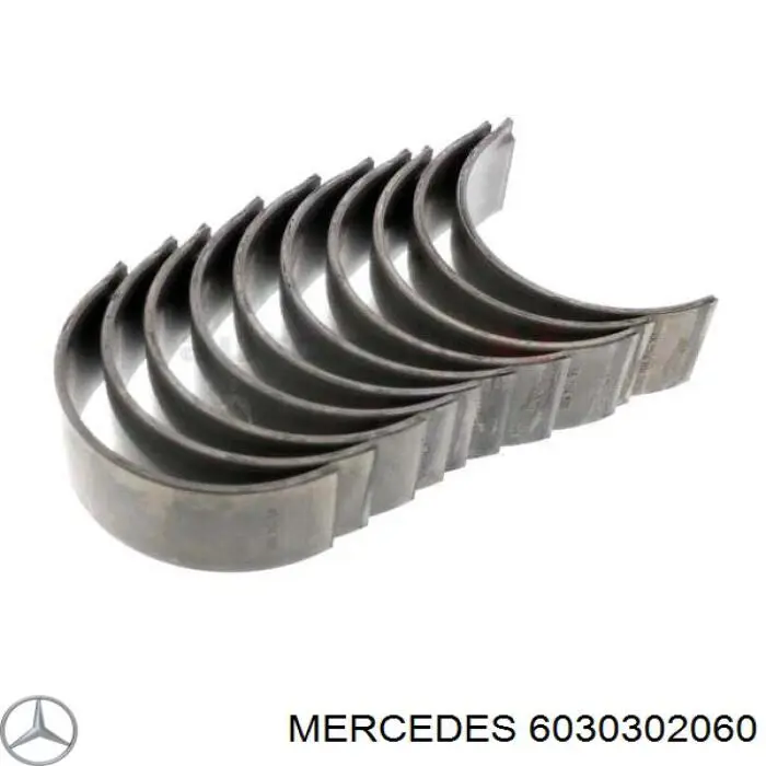 Купити A6030301360 Mercedes Вкладиші колінвала, шатунні, комплект, 2-й ремонт (+0,50)