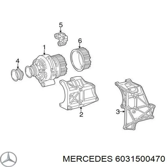 Кронштейн генератора на Mercedes Vito (638)