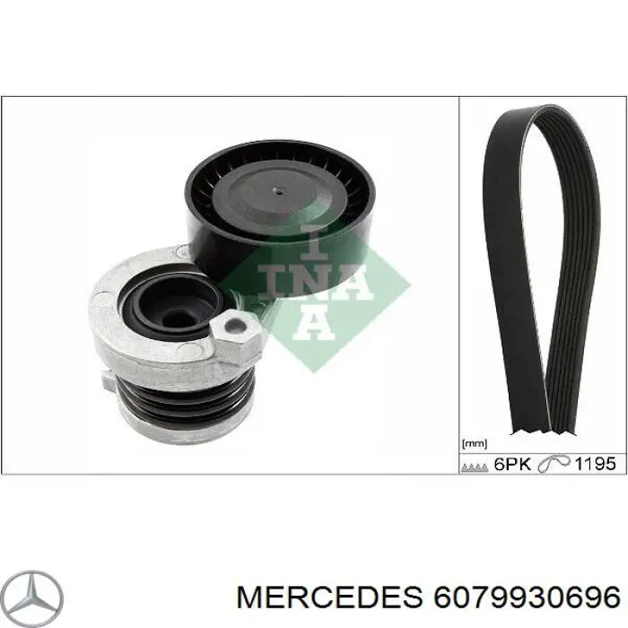 Ремінь приводний, агрегатів 6079930696 Mercedes