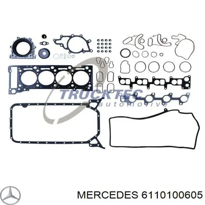 Комплект прокладок двигуна, нижній A6110100605 Mercedes