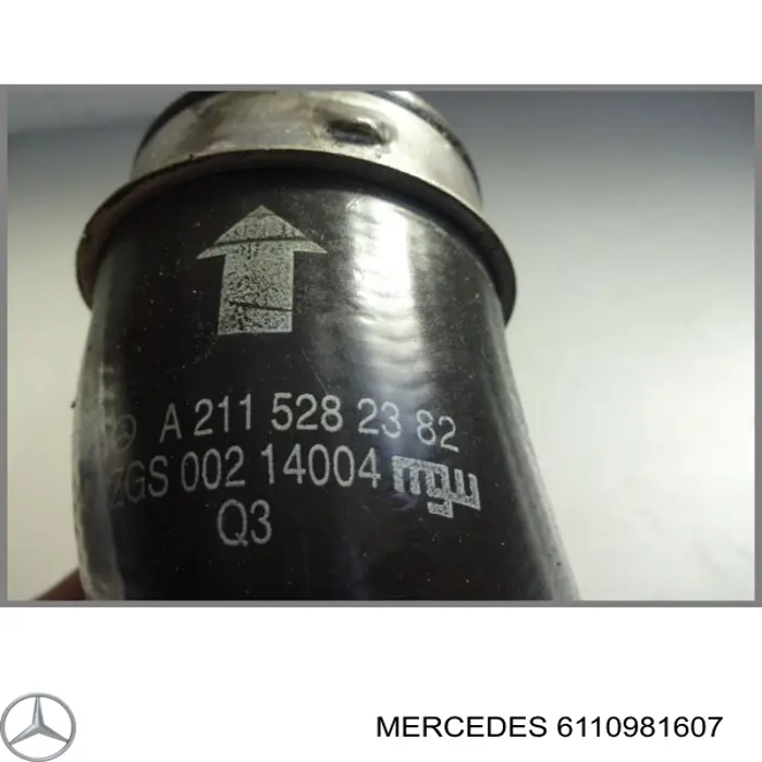 Купити A6110981007 Mercedes Патрубок повітряний, вихід з турбіни (наддув)