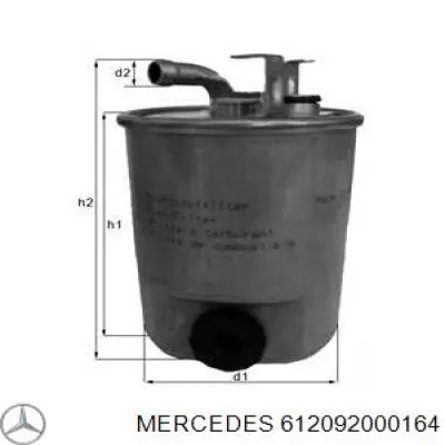 612092000164 Mercedes фільтр паливний