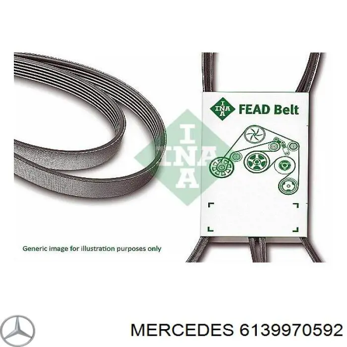 Ремінь приводний, агрегатів 6139970592 Mercedes