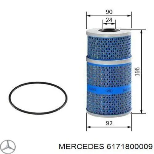 Фільтр масляний 6171800009 Mercedes