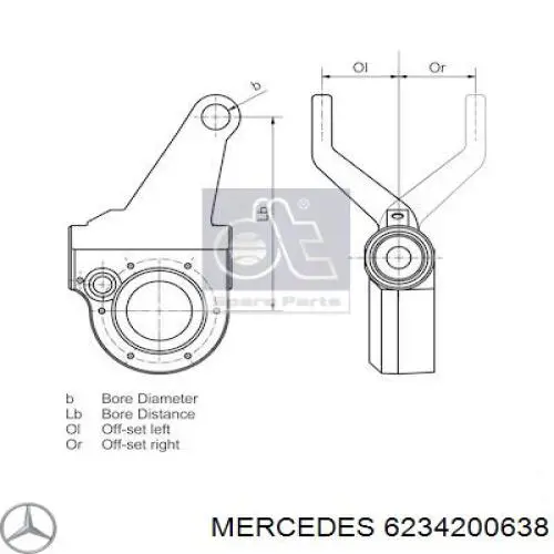 Трещітка гальмівна переднього моста Mercedes A6234200638 ціна, від 33.88 USD
