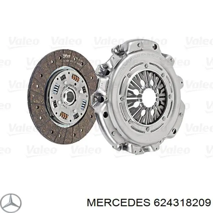 Комплект зчеплення (3 частини) Mercedes 624318209 ціна, від 204.98 USD