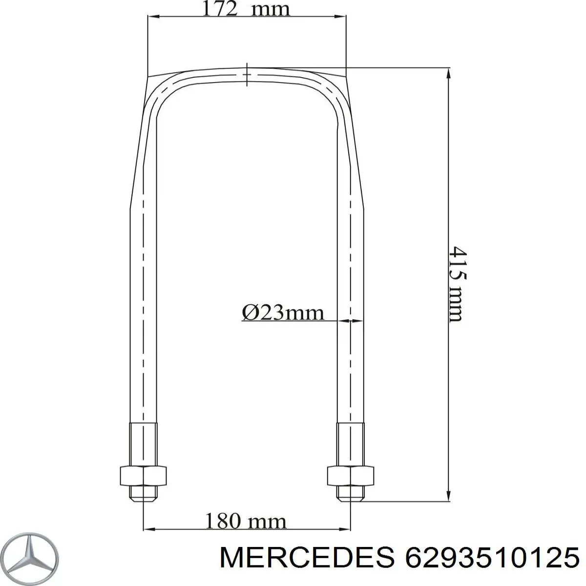 Купити A6293510125 Mercedes Стремянка ресори (TRUCK)