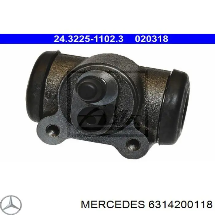 Купити A6314200118 Mercedes Циліндр гальмівний колісний/робітник, задній