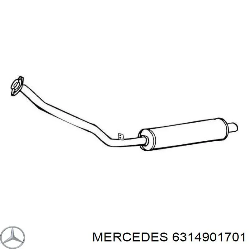 Глушник, передня частина Mercedes A6314901701 ціна, від 71.86 USD