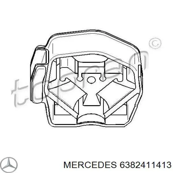 6382411413 Mercedes подушка (опора двигуна, задня)