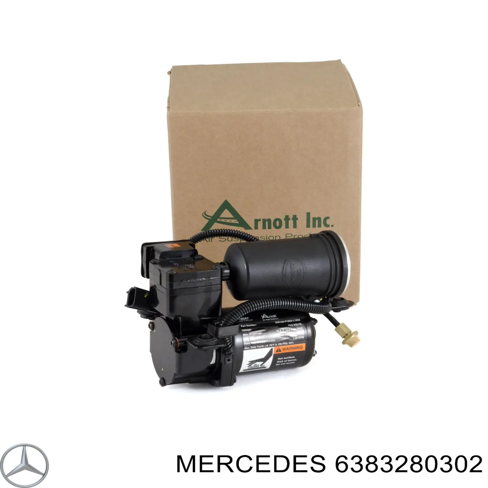 Компресор пневмопідкачкою (амортизаторів) Mercedes A6383280502 ціна, від 189.62 USD