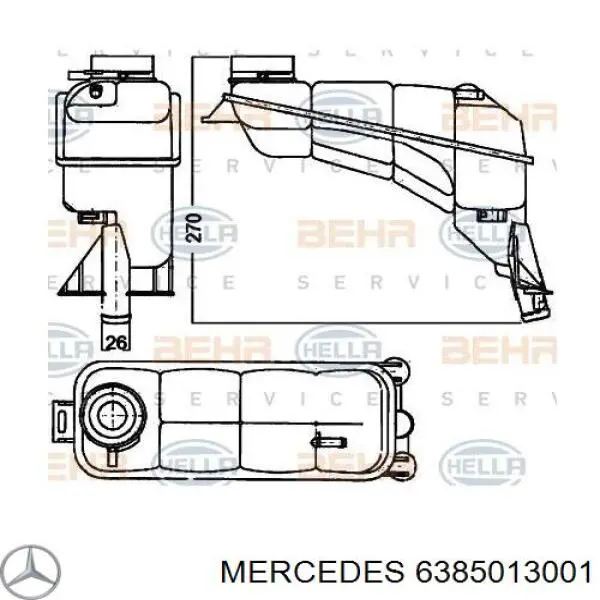 6385013001 Mercedes радіатор охолодження двигуна