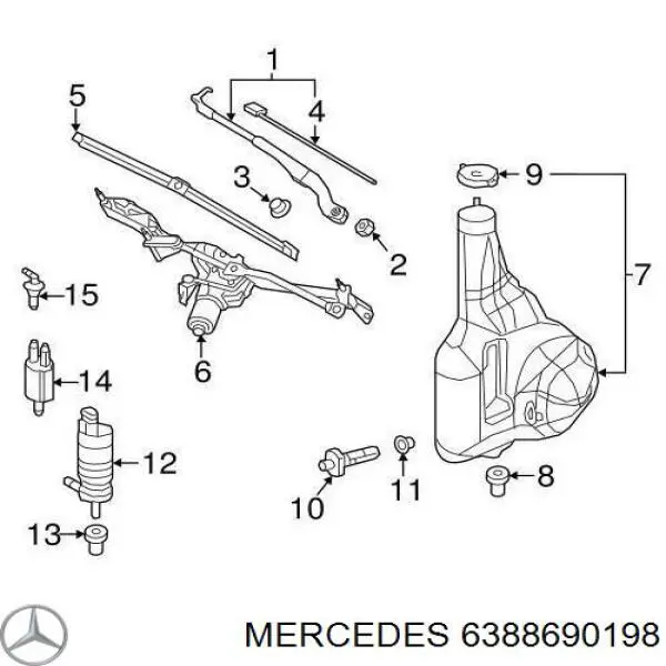 Ущільнююче кільце насоса омивача Mercedes A6388690198 ціна, від 0.84 USD