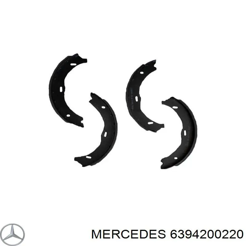 6394200220 Mercedes колодки ручника/стоянкового гальма
