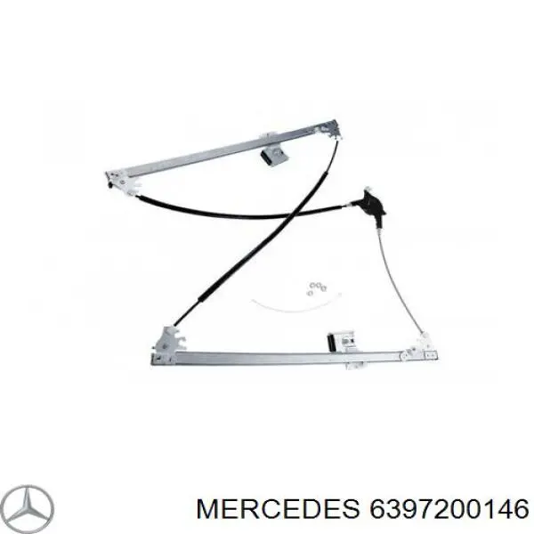6397200146 Mercedes механізм склопідіймача двері передньої, правої