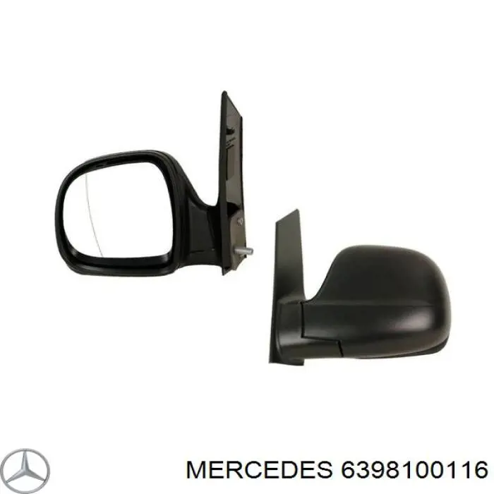 Купити A6398100116 Mercedes Бічне дзеркало заднього виду ліве