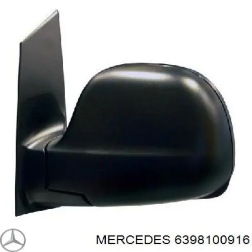 A6398100916 Mercedes Дзеркало заднього виду, ліве