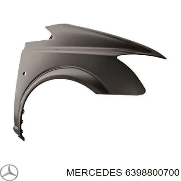 A6398800700 Mercedes крило переднє праве