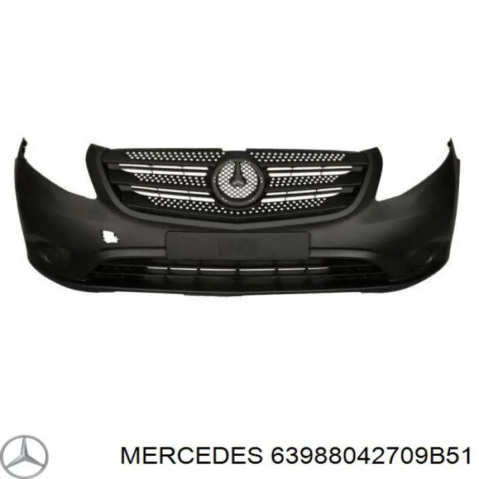 Купити A63988042709B51 Mercedes Буфер (бампер) передній